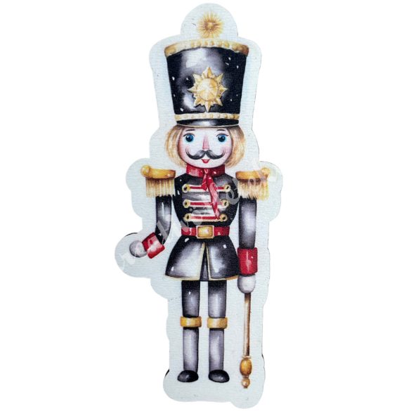 MDF tábla, diótörő, fekete, 4,8x10,1 cm