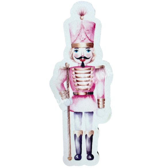 MDF tábla, diótörő, rózsaszín, 4,3x11 cm