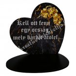 MDF tábla, talpas, angyalos, "Kell ott fenn egy ország...", 13x12,5 cm