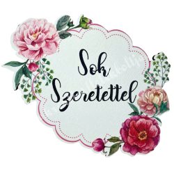 Mdf tábla, "Sok szeretettel", 7x6 cm