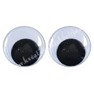 Kerek varrható mozgó szem, 20 mm, pár
