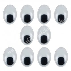 Ovális ragasztható mozgó szem, 10x15 mm