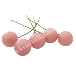   Betűzős hungarocell bogyó, rózsaszín, 1,5 cm, 5 db/csokor