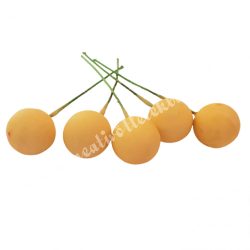 Betűzős hungarocell bogyó, sárga, 1,5 cm, 5 db/csokor