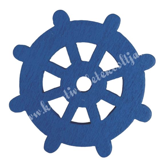 Fadekor, hajókormány, kék, 3,5 cm