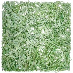 Dekorációs alap műfűből, hamvas zöld, 18x18 cm