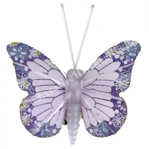 Csipeszes pillangó, lila, 4,5x5 cm
