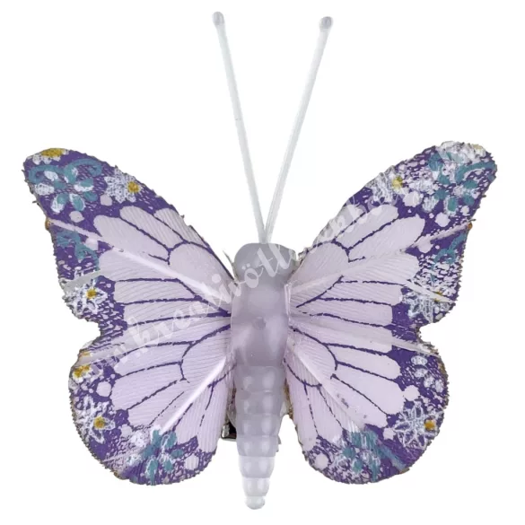 Csipeszes pillangó, lila, 4,5x5 cm