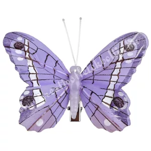 Csipeszes pillangó, lila, 7,5x6 cm
