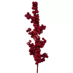 Bogyós ág, piros, 20 cm