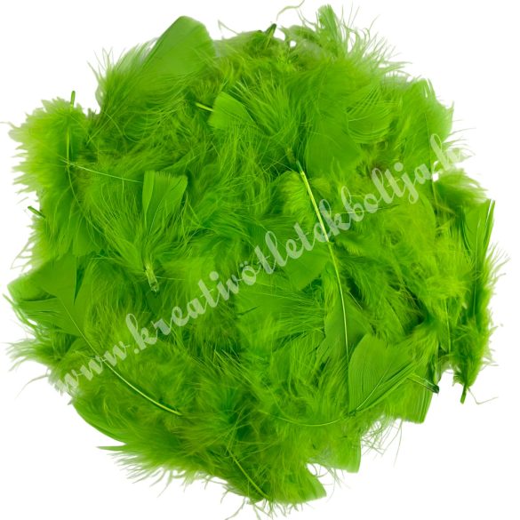 Madártoll, zöld, 8-13 cm, 10 gr/csomag
