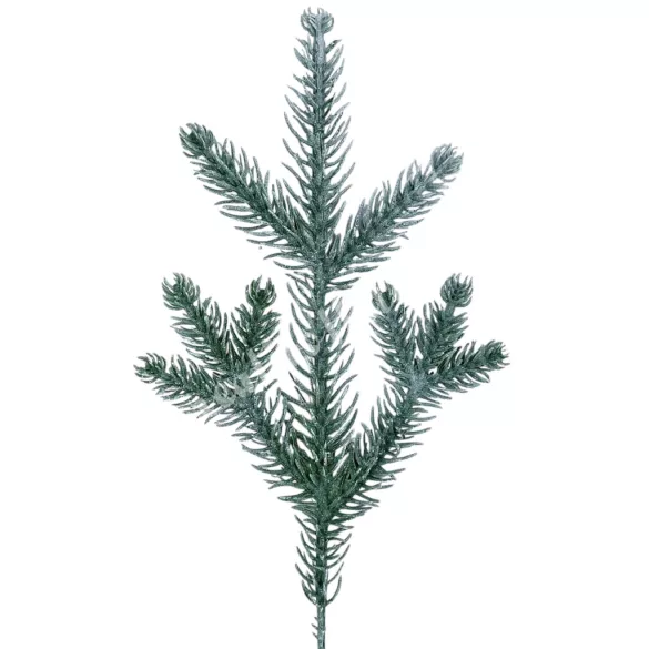 Fenyőág, zúzmarás, 25 cm