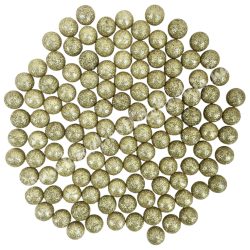Hungarocell golyók, csillámos arany, 1,5 cm, 10 gr/csomag