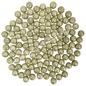 Hungarocell golyók, csillámos arany, 1,5 cm, 10 gr/csomag