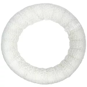 Koszorú, bundás, ekrü, 25 cm