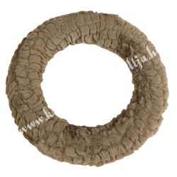 Koszorú, baby soft anyaggal, szürkésbarna, 25 cm