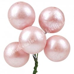   Betűzős hungarocell golyó, pasztell rózsaszín, 1,5 cm, 5 db/csokor