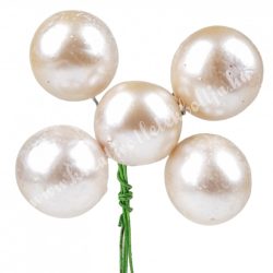 Betűzős hungarocell golyó, pezsgő, 1,2 cm, 5 db/csokor