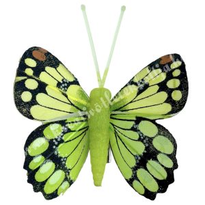 Csipeszes pillangó, zöld, 4,5x5 cm