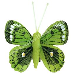 Csipeszes pillangó, zöld, 4,5x5 cm
