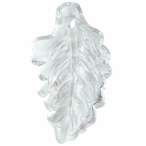 Fűzhető műanyag levél, színtelen, 1,5x2,6 cm