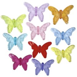 Fűzhető műanyag pillangó, 5,2x3,7 cm