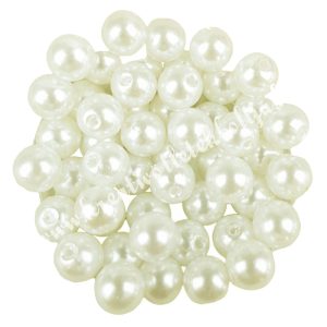 Műanyag tekla, ekrü, 10 mm, 100 gramm/csomag