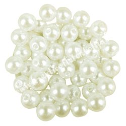 Műanyag tekla, ekrü, 10 mm, 10 gramm/csomag