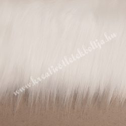 Hosszú szőrű műszőr, fehér, kb. 20x150 cm