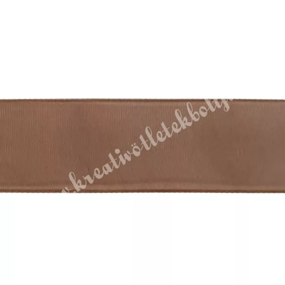 Organza szalag, barna, 3 szélességben