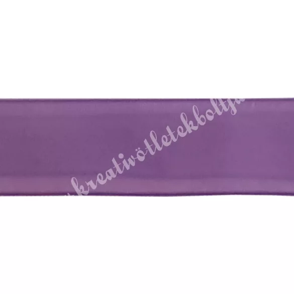 Organza szalag, padlizsán, 3 szélességben