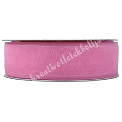 Organza szalag, rózsaszín, 2 szélességben