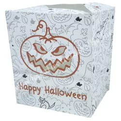 Papír mécsestartó tasak, halloween tök, 12x14,5 cm