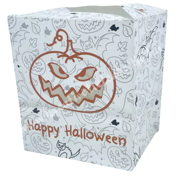 Papír mécsestartó tasak, halloween tök, 12x14,5 cm