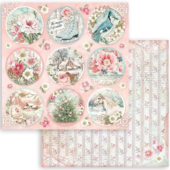 Scrapbook tömb, Sweet Winter, 30,5x30,5 cm, 10 db/csomag