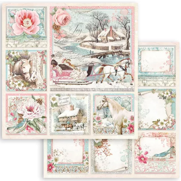 Scrapbook tömb, Sweet Winter, 30,5x30,5 cm, 10 db/csomag