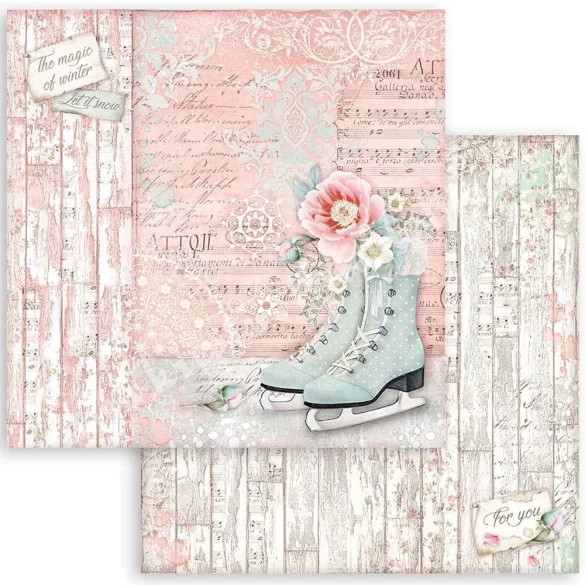 Scrapbook tömb, Sweet Winter, 30,5x30,5 cm, 10 db/csomag