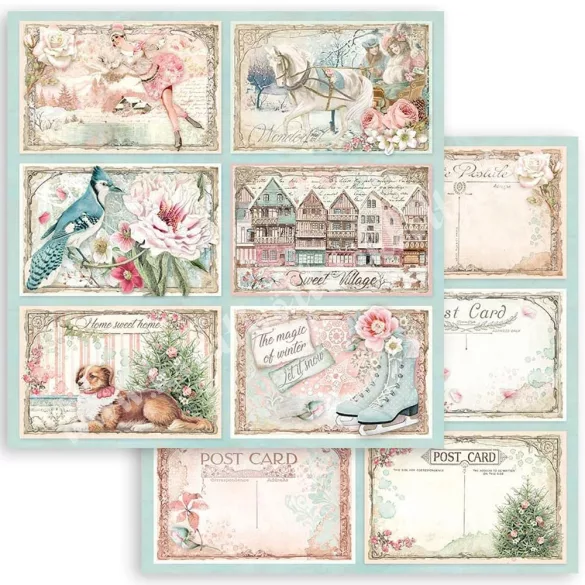 Scrapbook tömb, Sweet Winter, 30,5x30,5 cm, 10 db/csomag