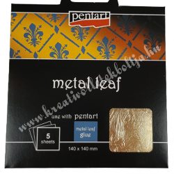 Pentart füstfólia, arany, 14x14 cm, 5 lap/csomag