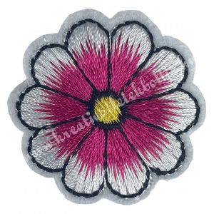 Vasalható matrica, virág, magenta, 4 cm