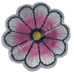 Vasalható matrica, virág, rózsaszín, 4 cm