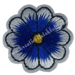 Vasalható matrica, virág, sötétkék, 4 cm