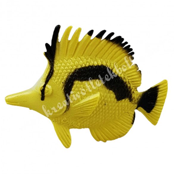 Gumi hal, citromsárga-fekete, 5,3x4,5 cm