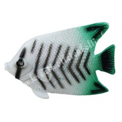 Gumi hal, fehér-zöld-fekete, 5,5x4 cm