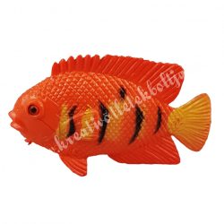 Gumi hal, narancssárga-fekete-citromsárga, 5,5x3,5 cm