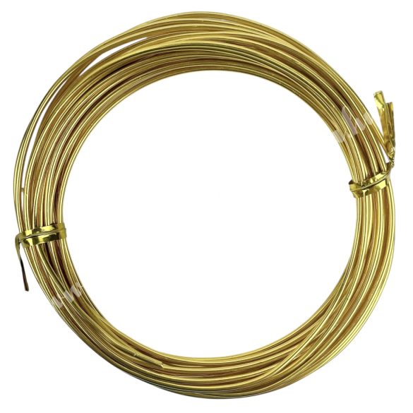 Alumínium dekor drót, arany, 1,5 mm, 5 m/tekercs