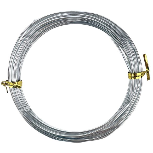 Alumínium dekor drót, ezüst, 1,5 mm, 5 m/tekercs