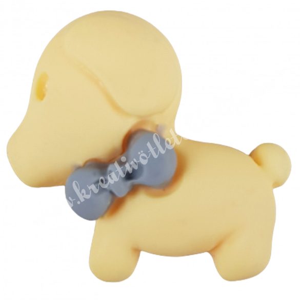 Ragasztható kutya, sárga, 2,1x1,9 cm