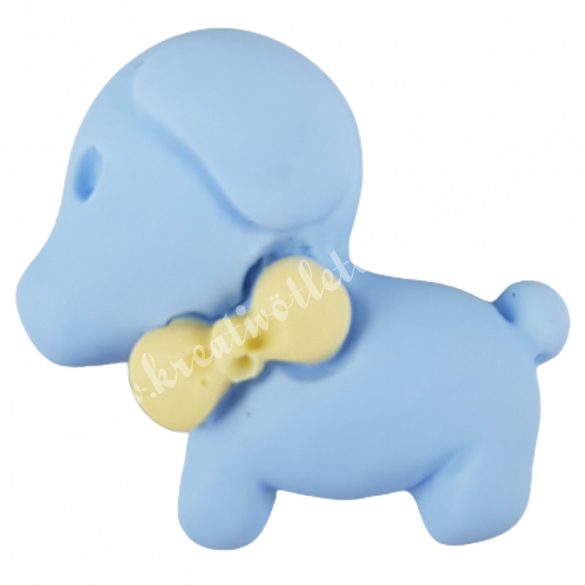 Ragasztható kutya, kék, 2,1x1,9 cm