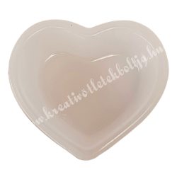 Szilikon öntőforma műgyantához, szív, 7,5x6 cm